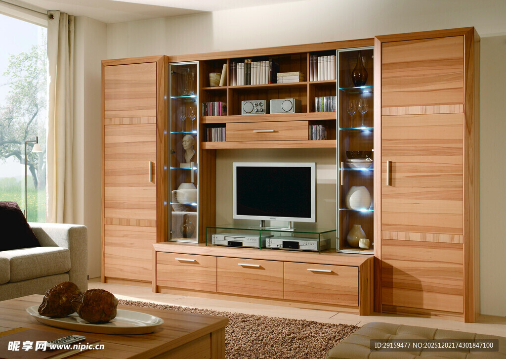 现代简约木质客厅电视柜