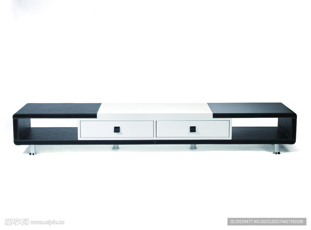 现代简约黑白电视柜
