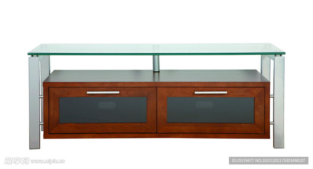 玻璃木质双门电视柜