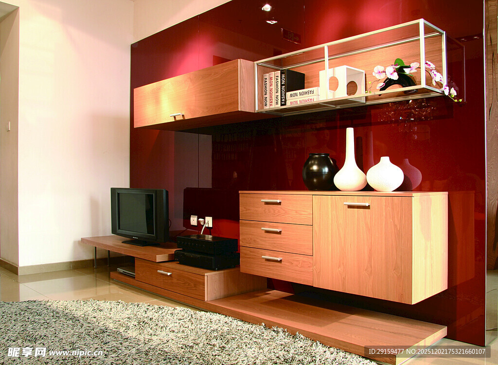 现代风格客厅收纳柜展示