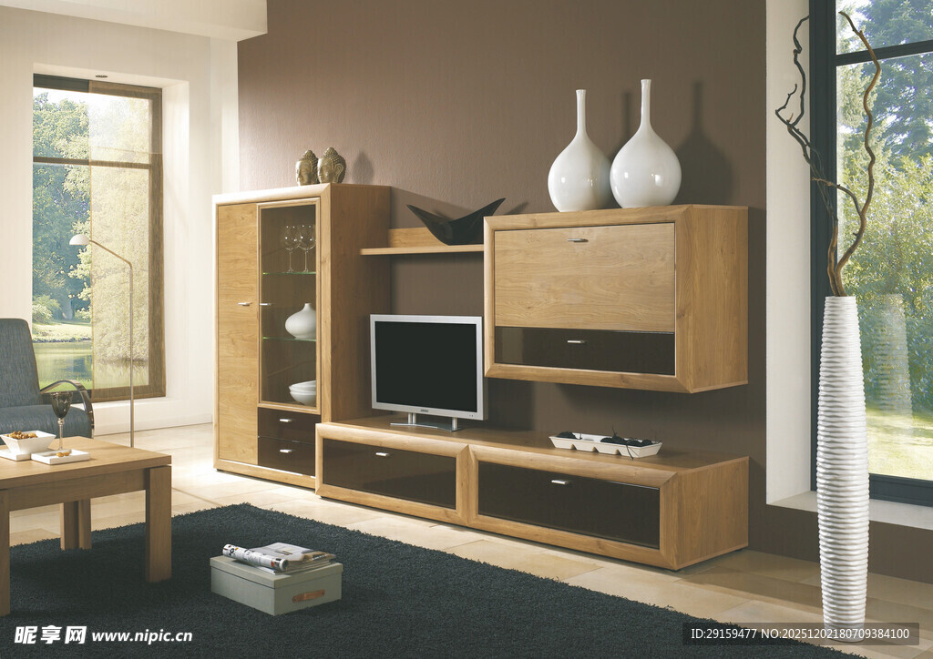 现代简约木质客厅电视柜