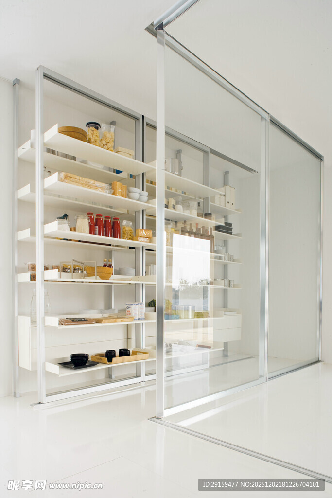 现代简约风格玻璃收纳柜