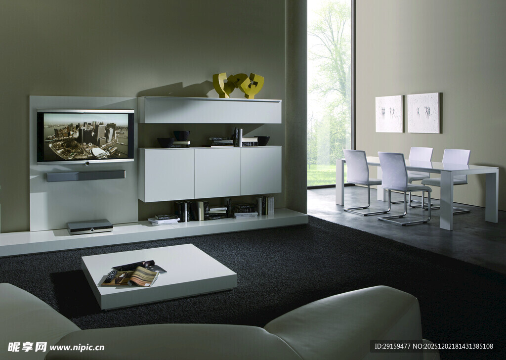 现代简约风客厅室内场景