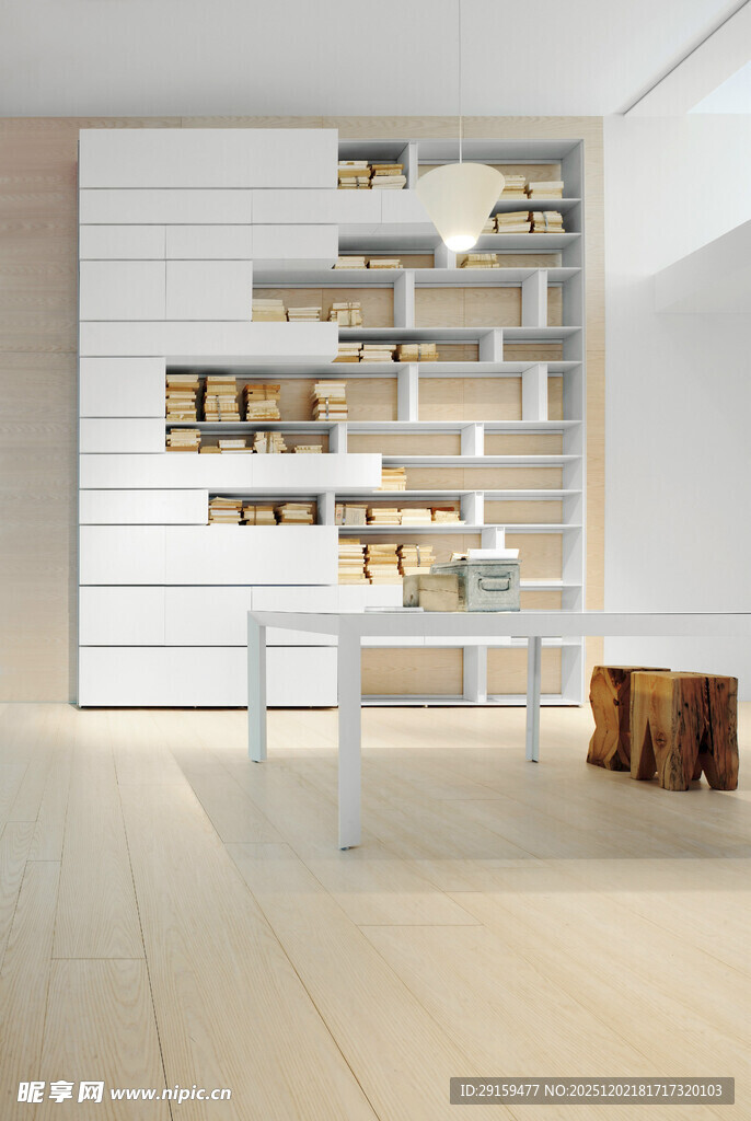 现代简约风格书房一角