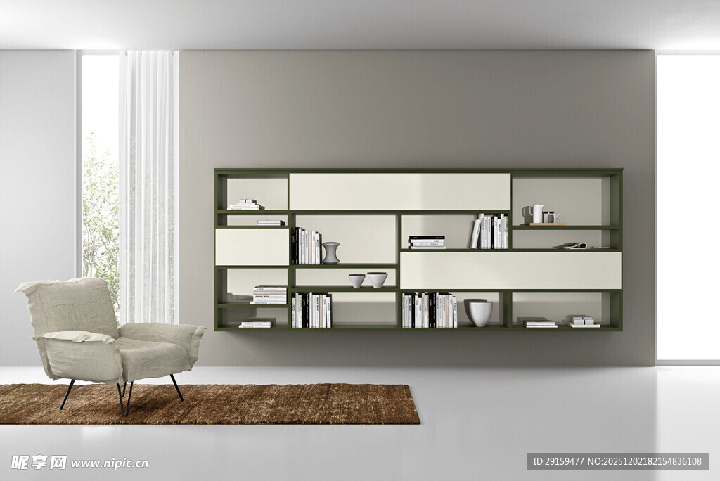 现代简约风格客厅置物柜