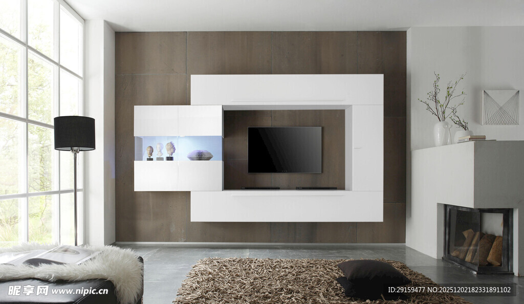 现代简约风客厅电视墙