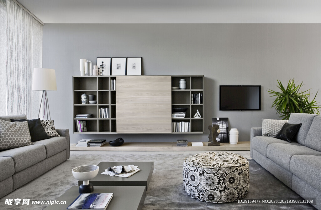 现代简约风客厅室内场景