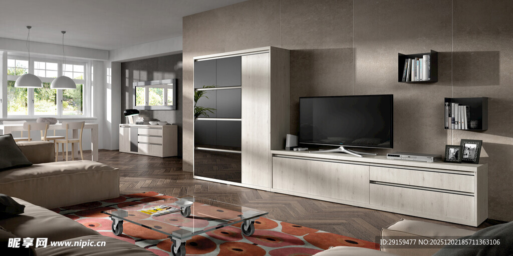 现代简约风客厅室内场景