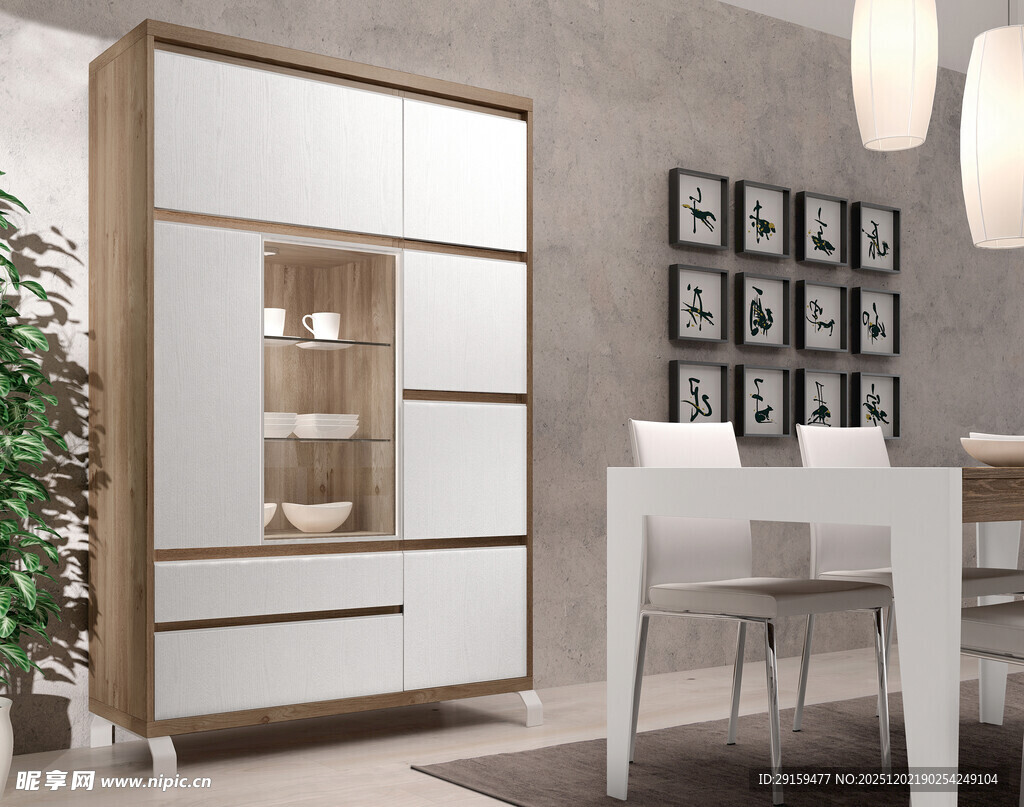 现代简约风格衣柜室内场景