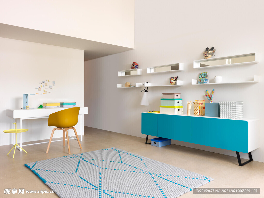 现代简约风儿童房一角