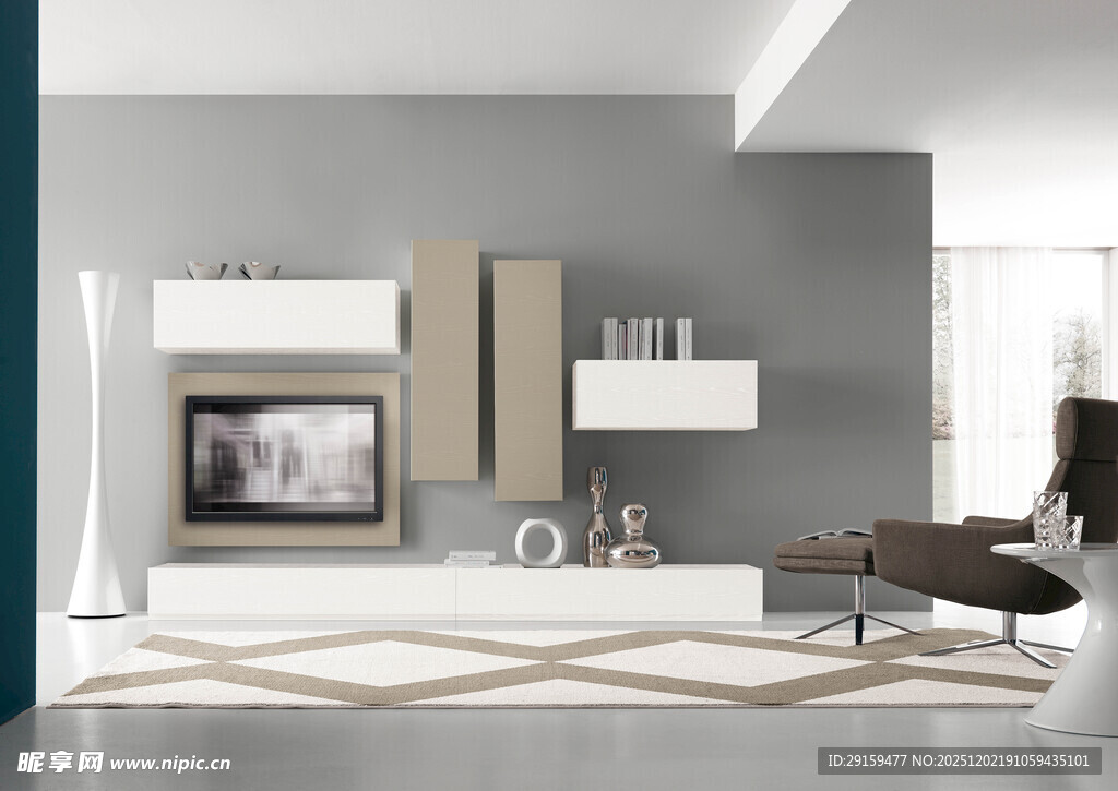 现代简约风客厅室内场景