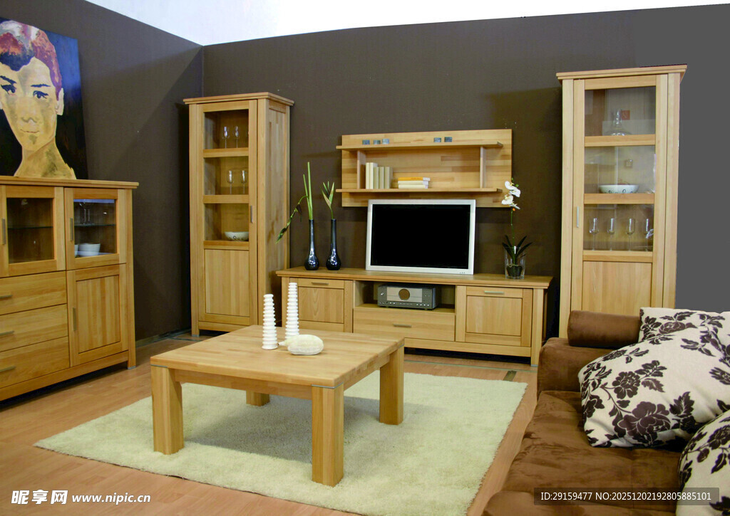 温馨木质客厅家居场景