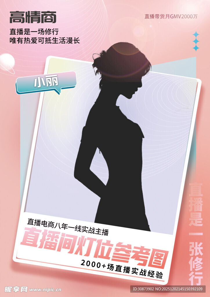 时尚女性剪影海报设计