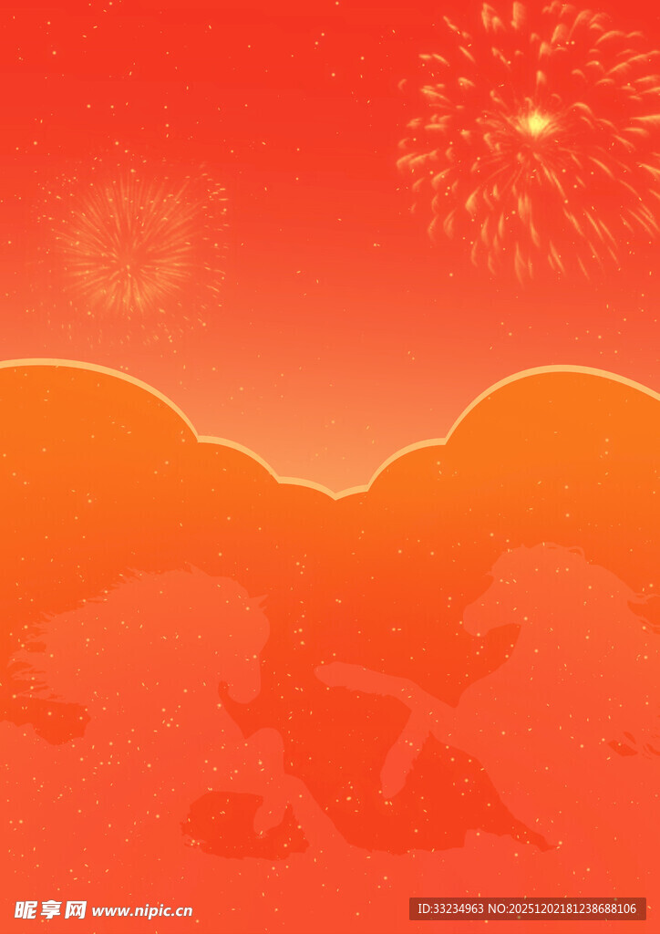 马年喜庆红色渐变背景