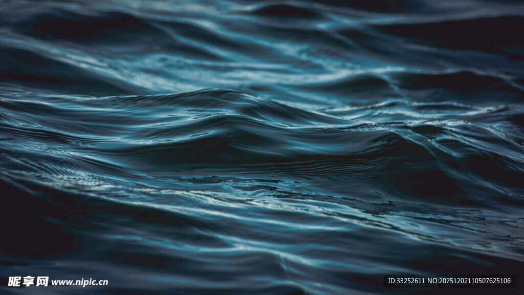 深蓝色波纹水面纹理