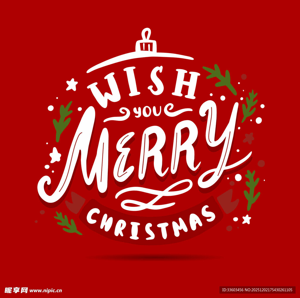 圣诞祝福语装饰元素