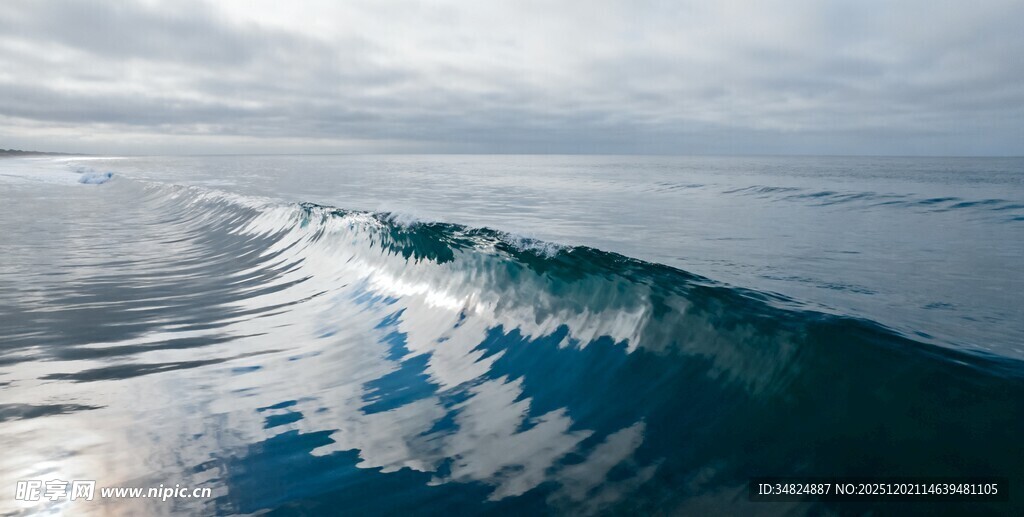 壮观海浪自然海洋景象