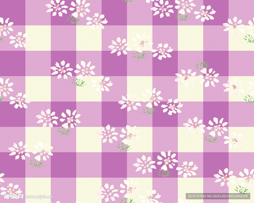 紫色花卉图案背景纹理