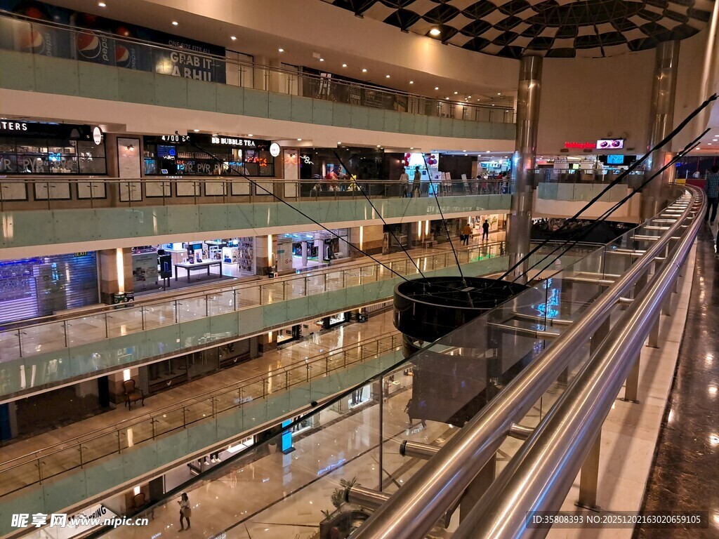商场内部多层空间景象
