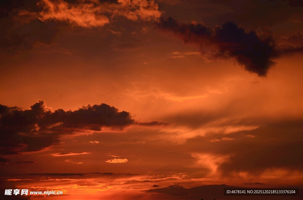 绚丽晚霞天空美景