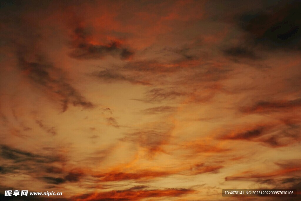 绚丽晚霞天空美景