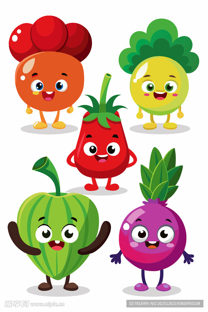 可爱卡通蔬菜水果大集合