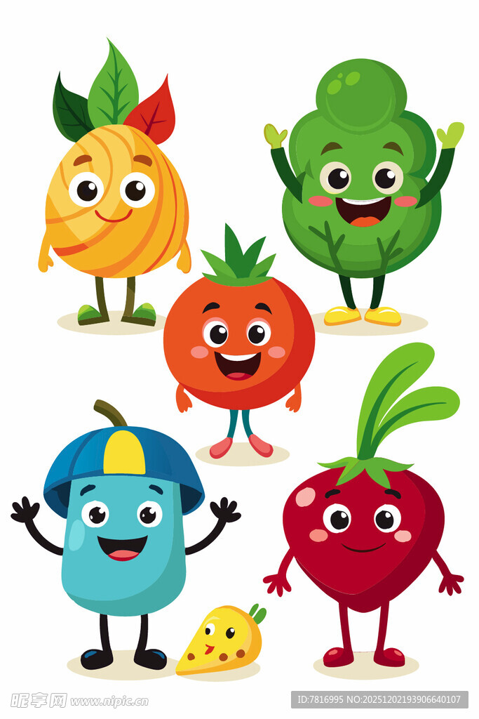 可爱卡通蔬菜水果大集合