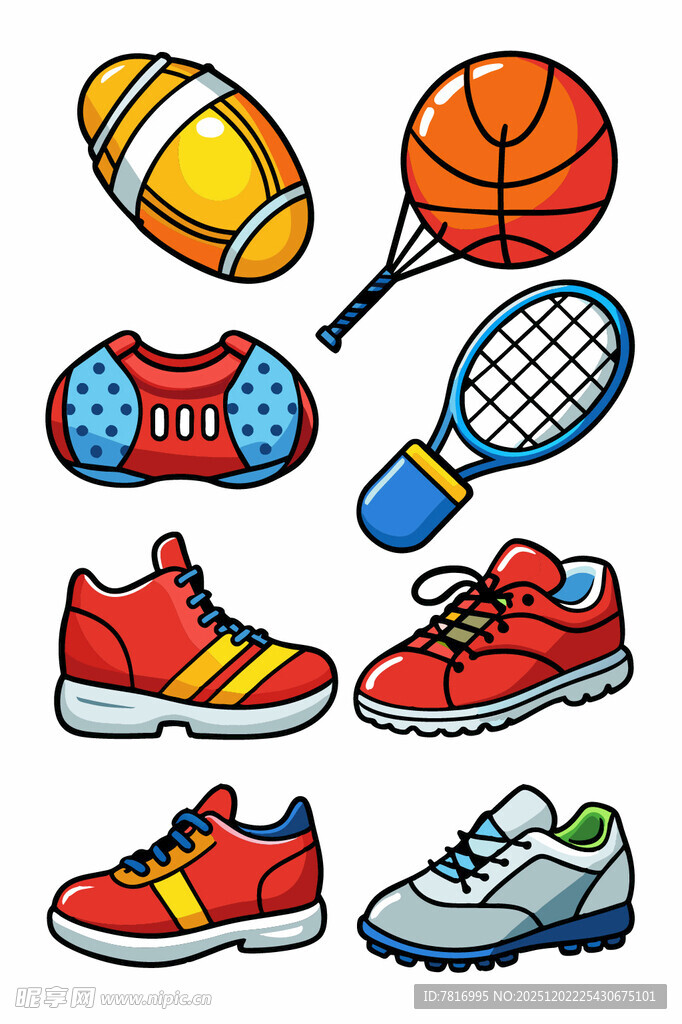 多样运动装备展示