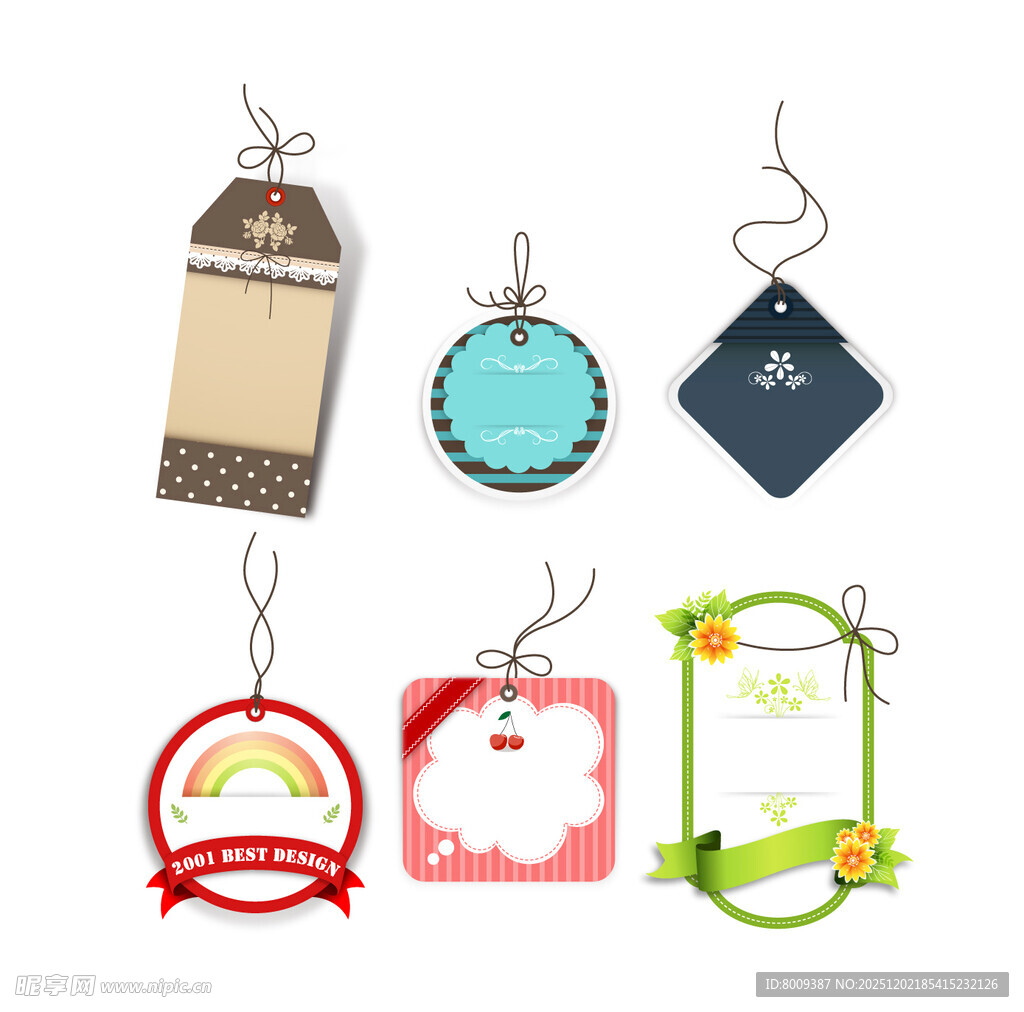 多样精美吊牌标签展示