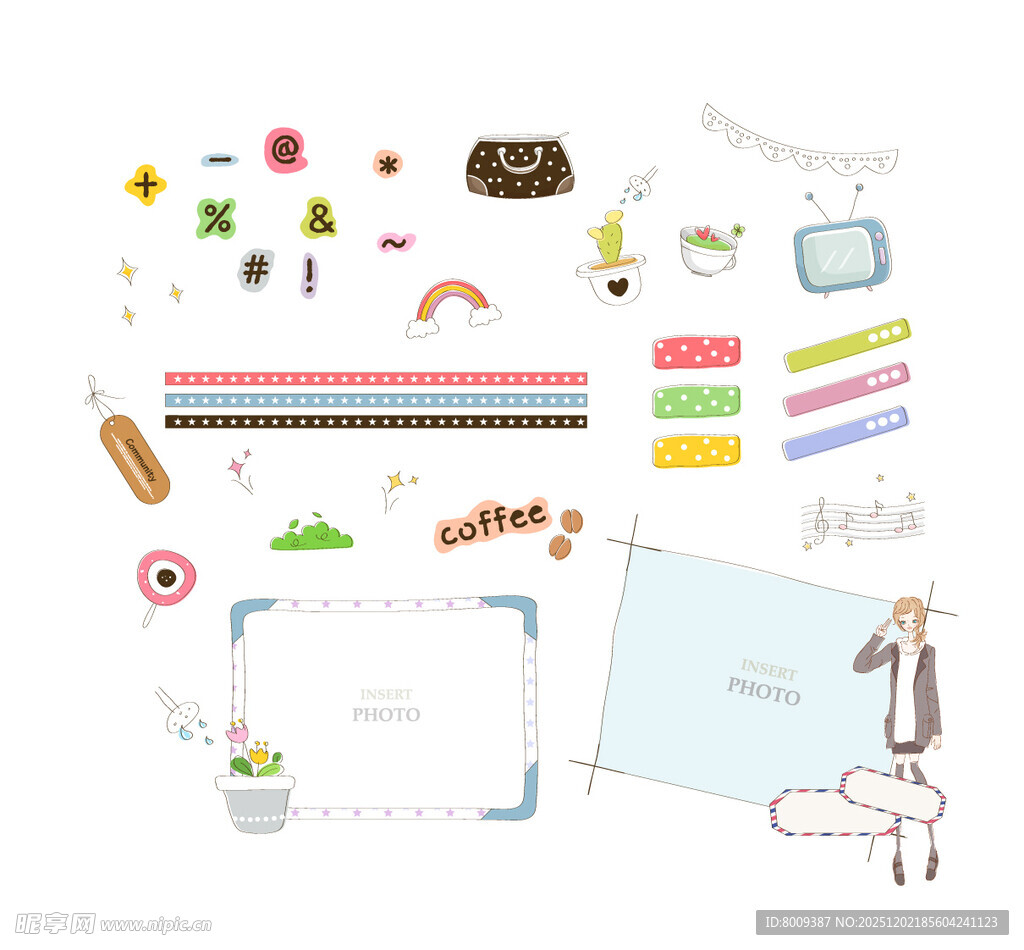 可爱手账装饰素材集合