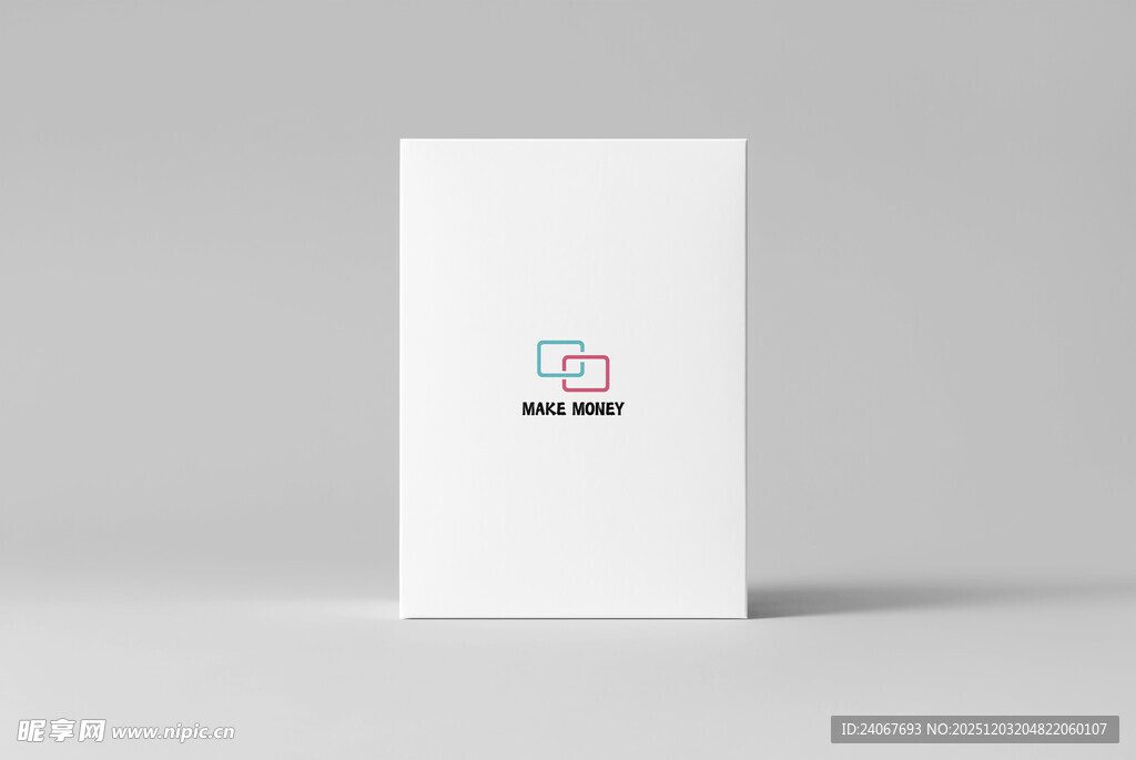 白色卡片上的简约标志