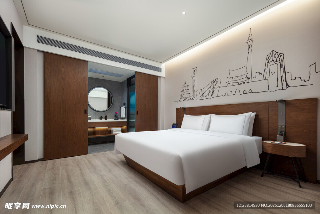 现代简约风格温馨卧室空间