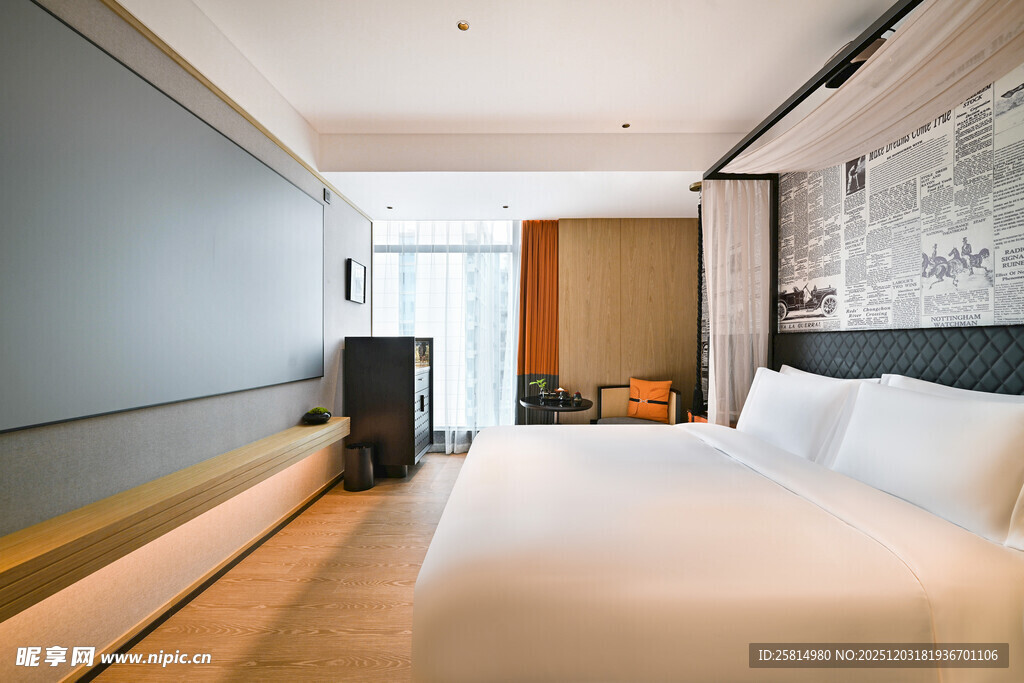 现代简约风格的舒适卧室