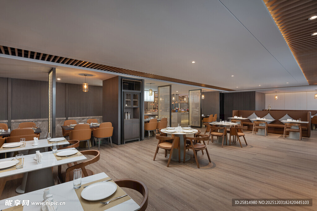 现代简约风格餐厅室内景