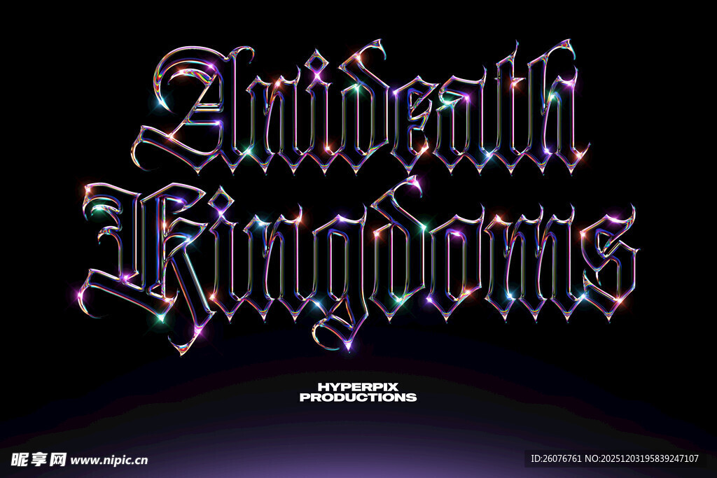 金属文字样机图片