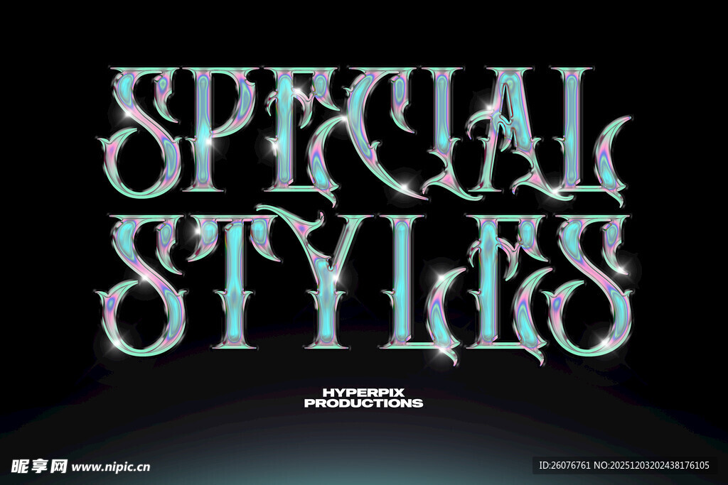 金属文字样机图片