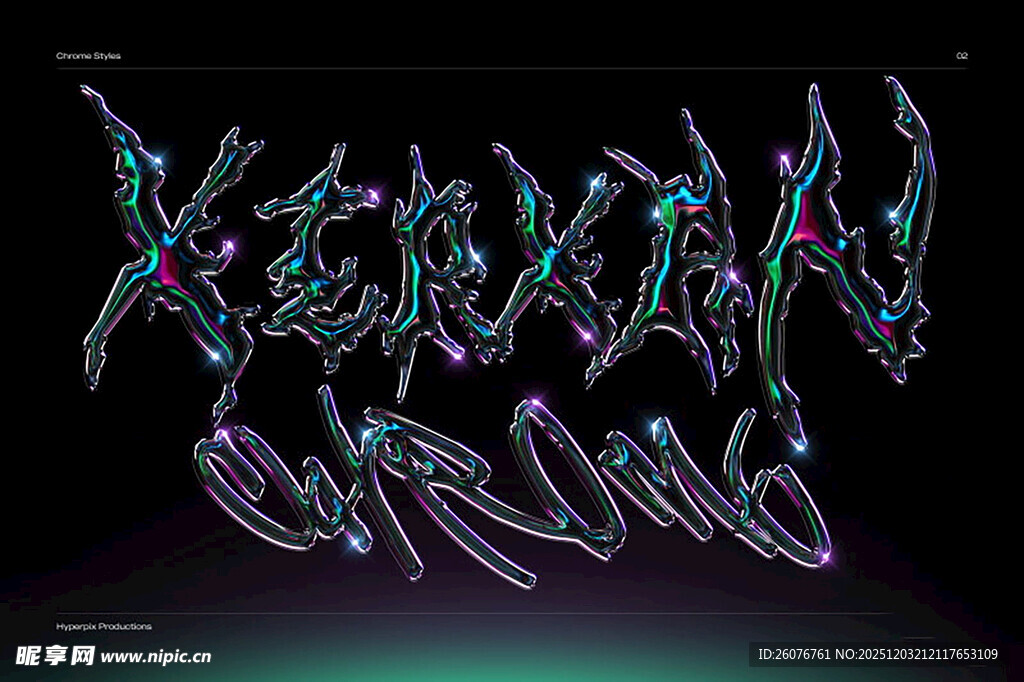 金属文字样机图片