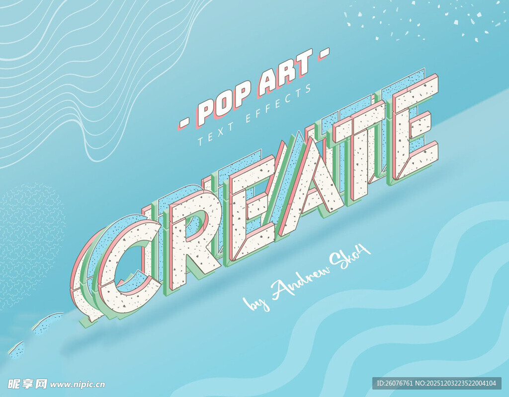 漫画风字体PS样机图片