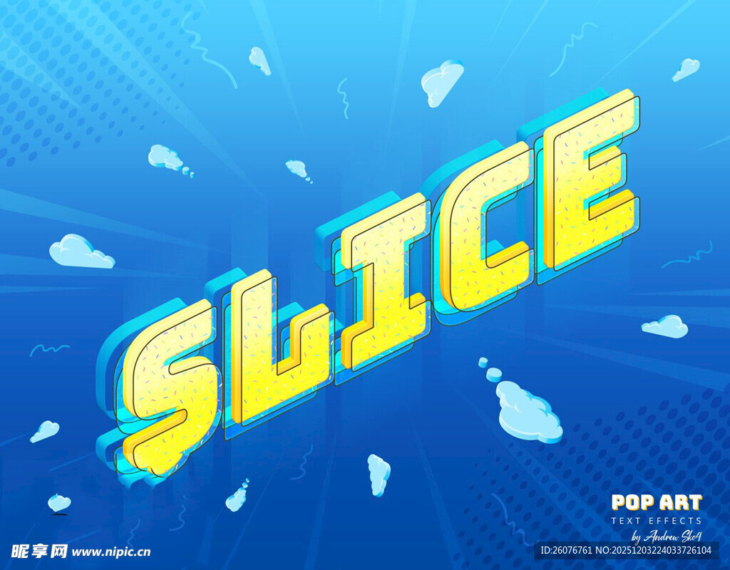 漫画风字体PS样机图片