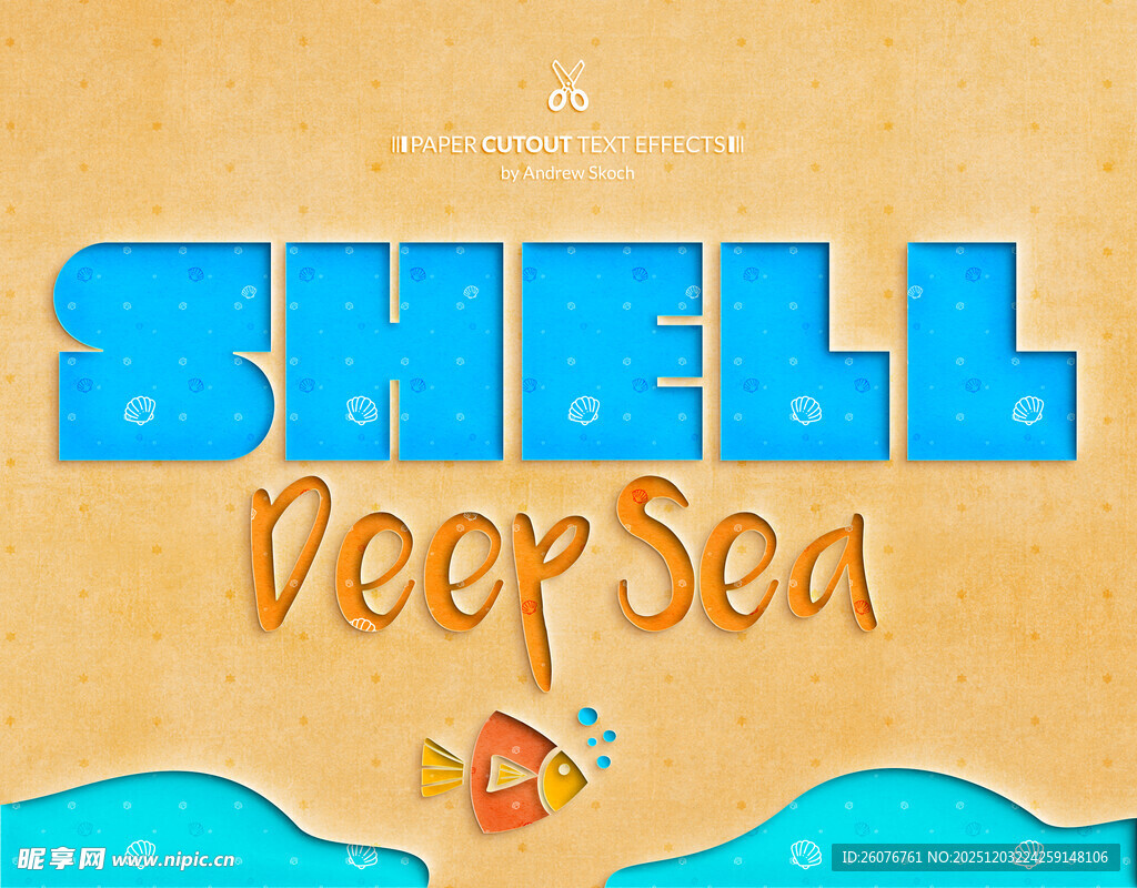 漫画风字体PS样机图片