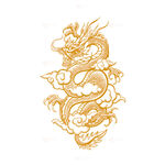 金色龙纹图案