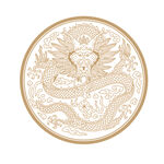 圆形双龙戏珠精美图案