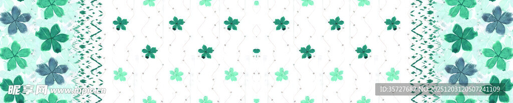 清新雪花边框图案设计