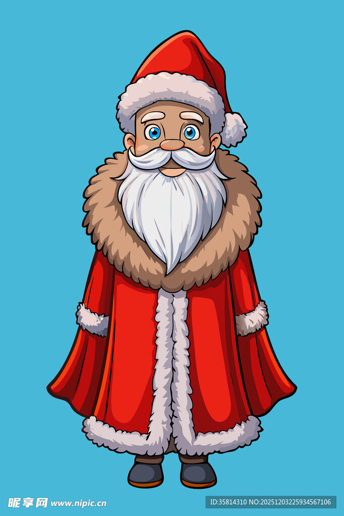 卡通形象的圣诞老人