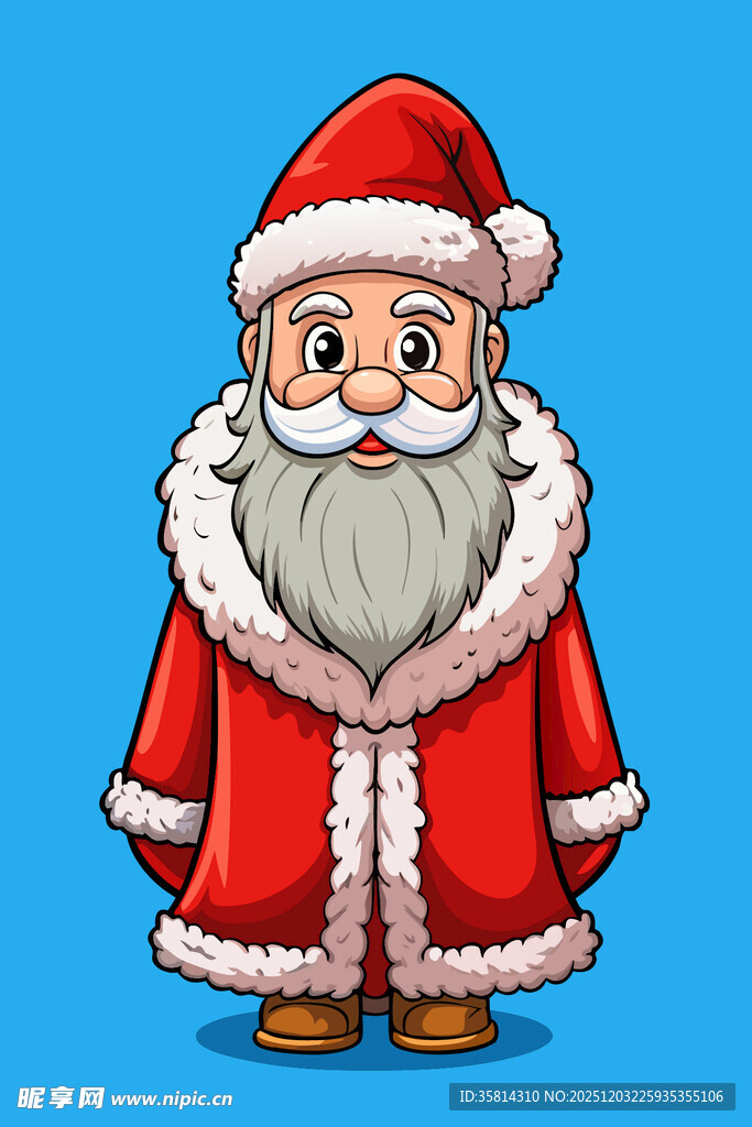 可爱圣诞老人卡通形象
