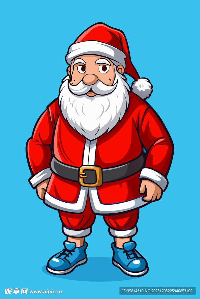 时尚装扮的圣诞老人形象