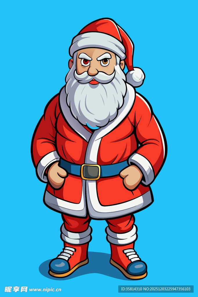 圣诞老人形象插画