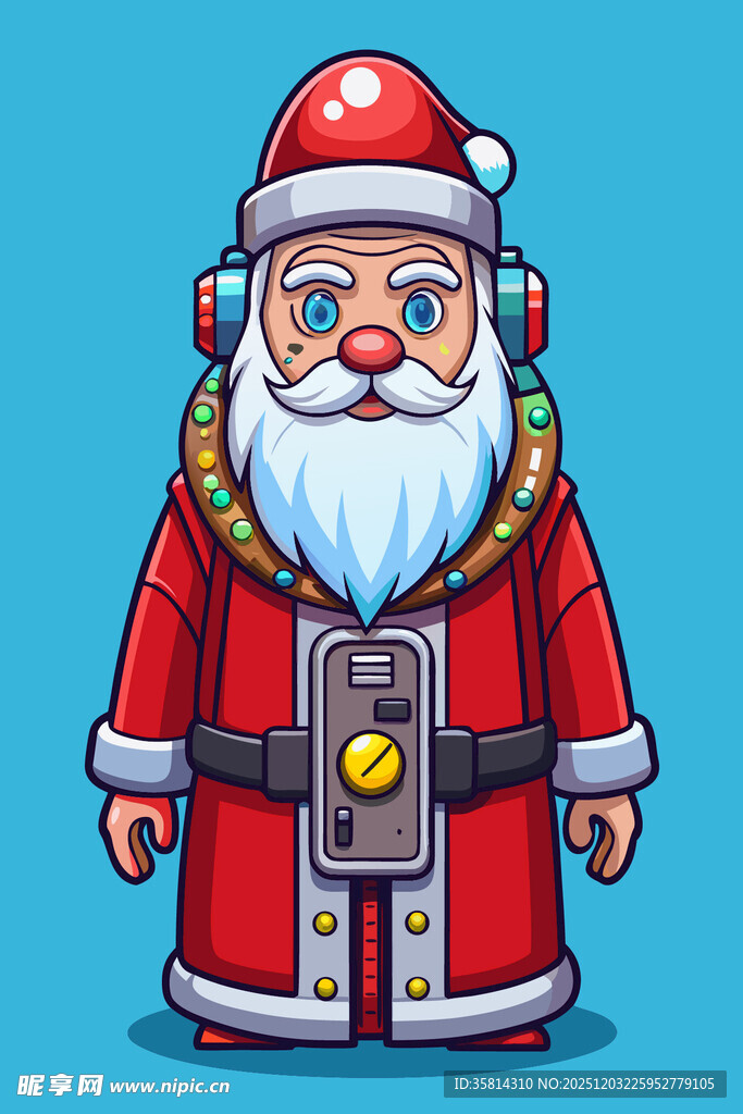 科技风圣诞老人形象