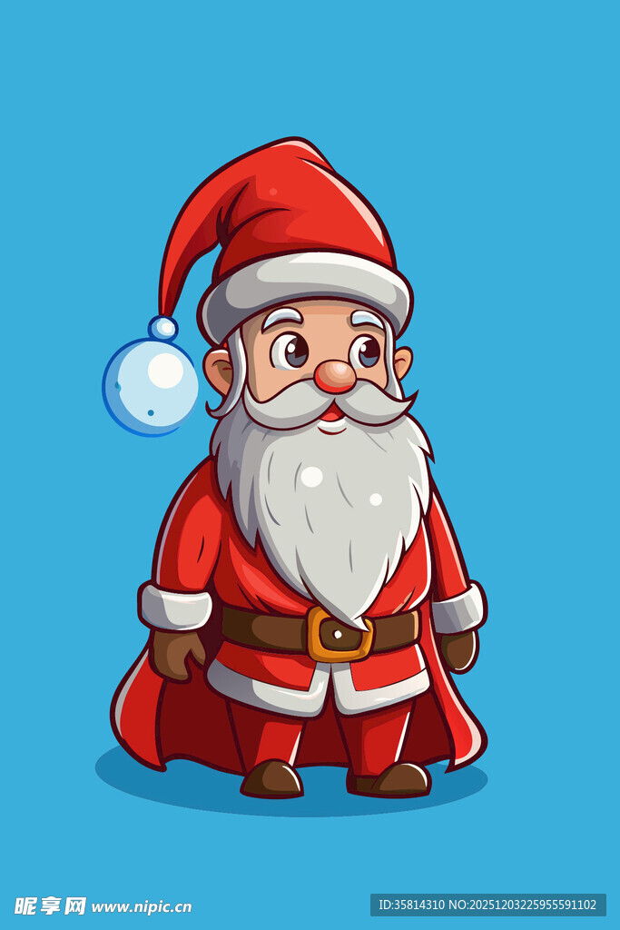 可爱圣诞老人卡通形象