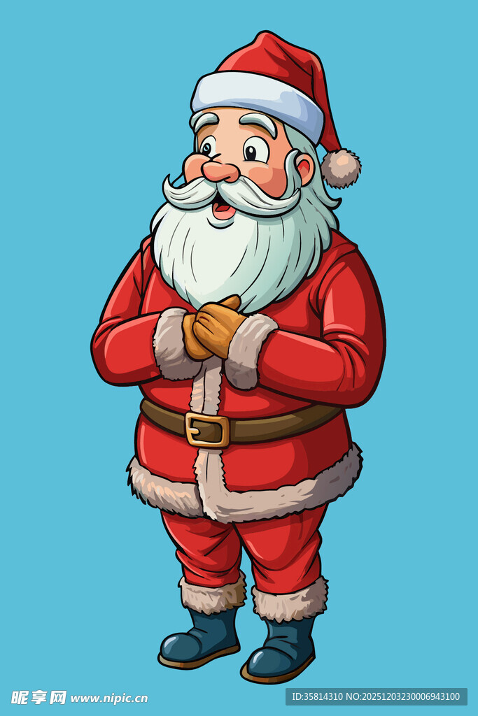经典形象圣诞老人插画